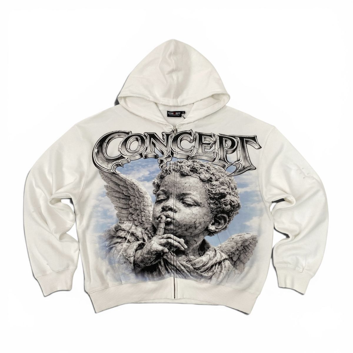 Concept "Cherub 2" Zip up Hoodie - White
