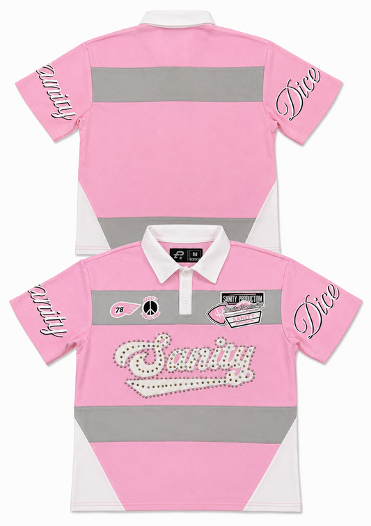 Politics Sanity Shirt - Pink & White