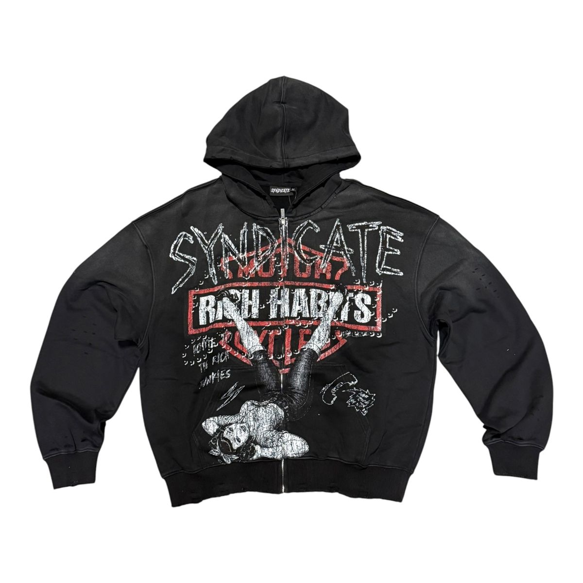 Syndicate "Rich Habits" Zip Up Black