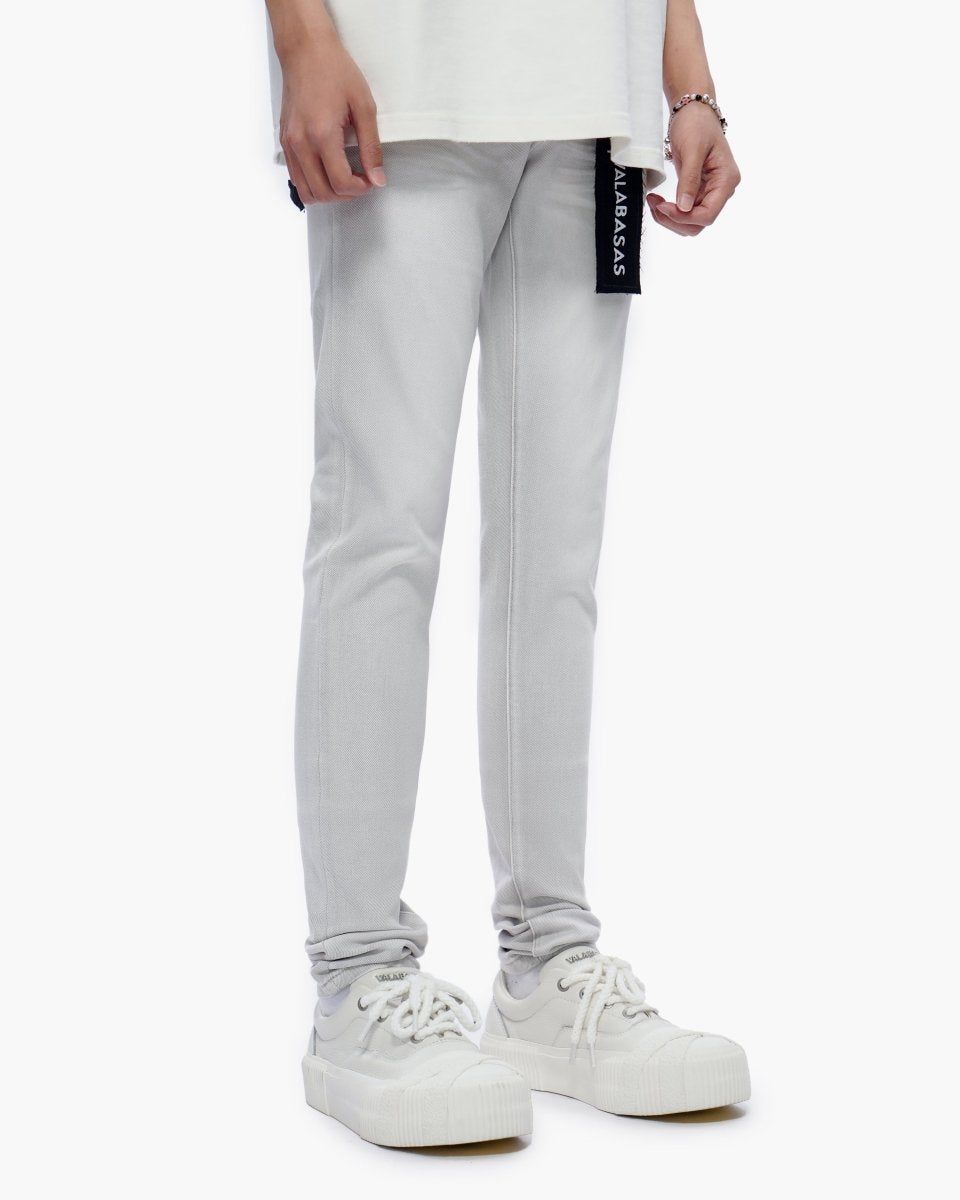 Valabasas  "MR. FLEX" SNOW GREY WASH 4 WAY STRETCH SKINNY JEAN