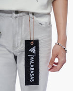 Valabasas  "MR. FLEX" SNOW GREY WASH 4 WAY STRETCH SKINNY JEAN