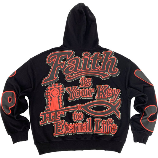 Concept "Faith" Zip up Hoodie - Black