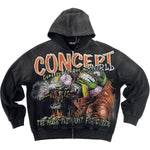 Concept "Contre" Zip up Hoodie - Black
