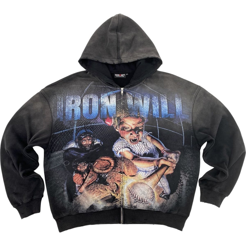 Concept "Iron Will 2.0" Zip up Hoodie - Black