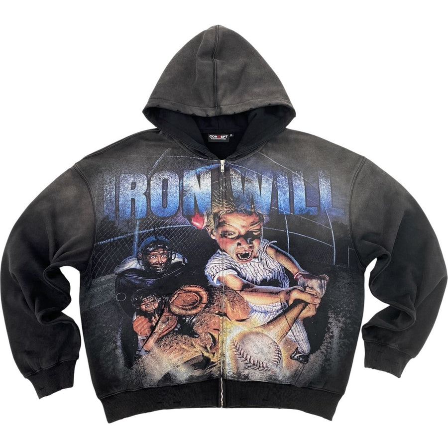Concept "Iron Will 2.0" Zip up Hoodie - Black