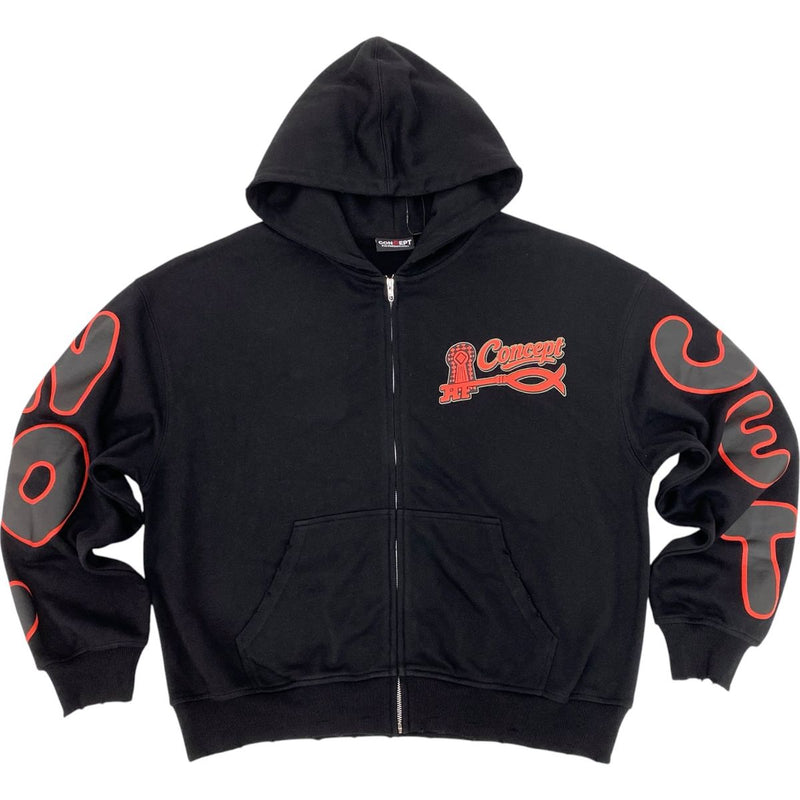 Concept "Faith" Zip up Hoodie - Black