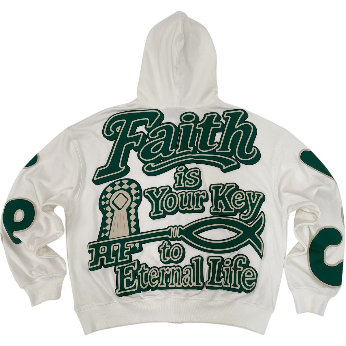 Concept "Faith" Zip up Hoodie - White/Green