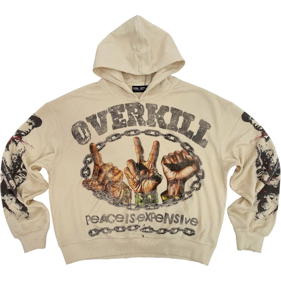 Concept "Overkill" Pull Over  Hoodie - Beige