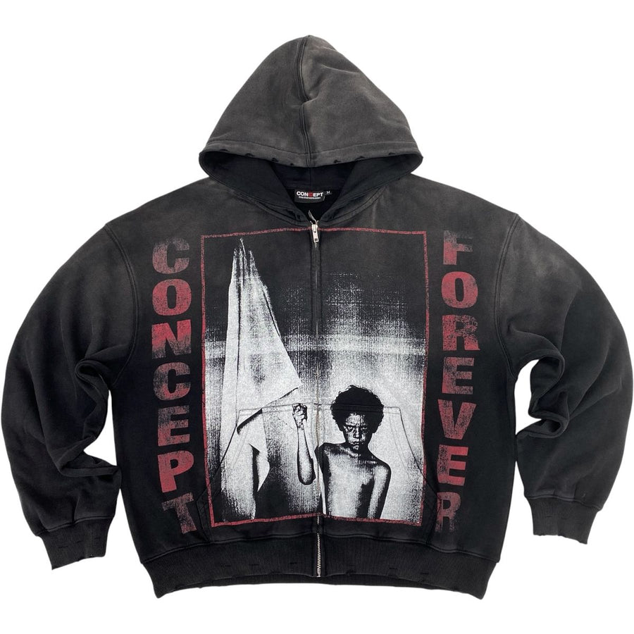 Concept "Forever" Zip up Hoodie - Black
