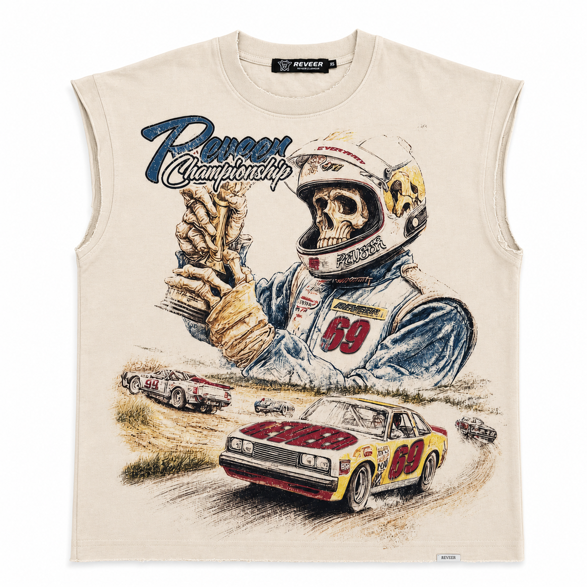 Reveer "Racer" Khaki Cut Off T-Shirt