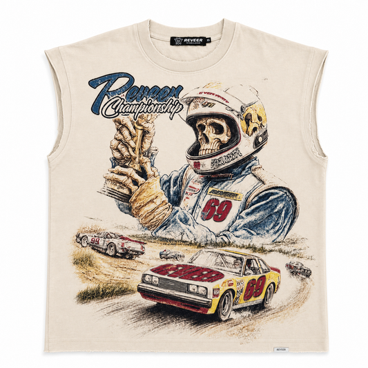 Reveer "Racer" Khaki Cut Off T-Shirt