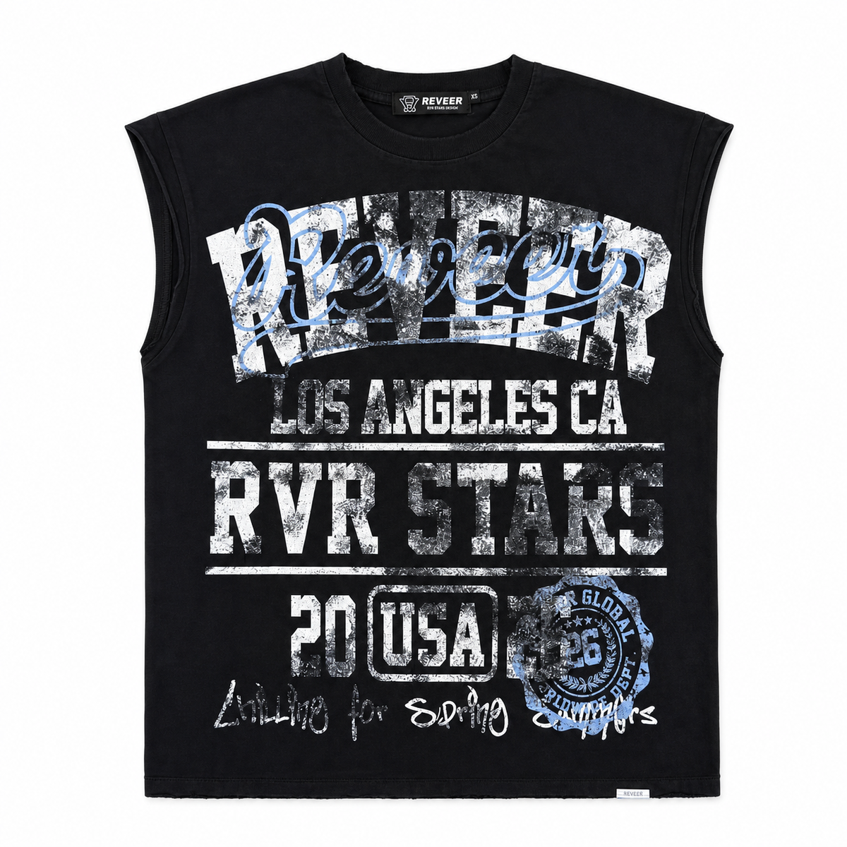Reveer "Stars" Black Cut Off  T-Shirt