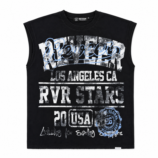 Reveer "Stars" Black Cut Off  T-Shirt