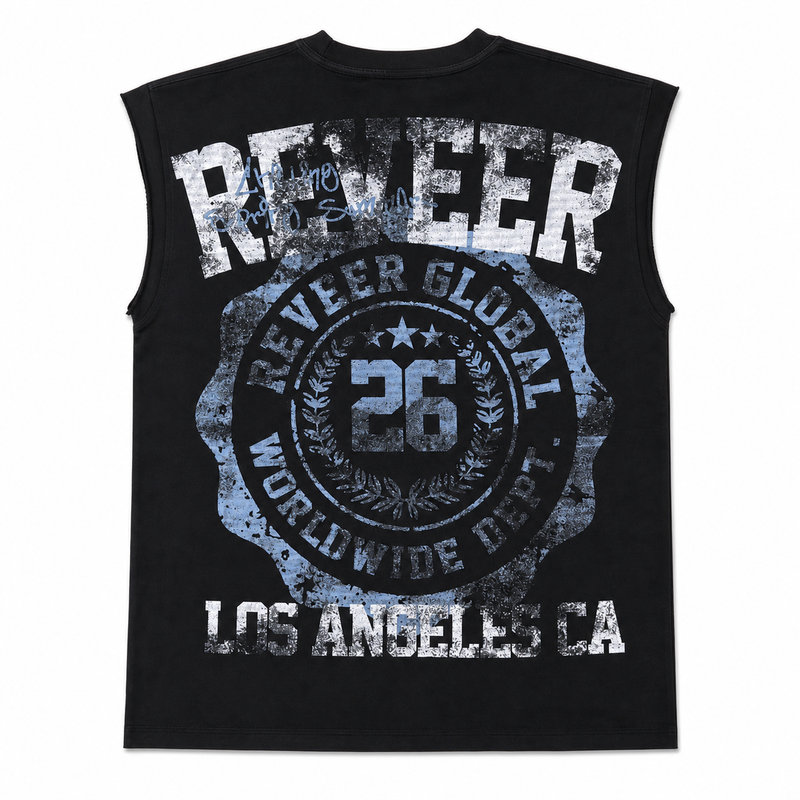 Reveer "Stars" Black Cut Off  T-Shirt