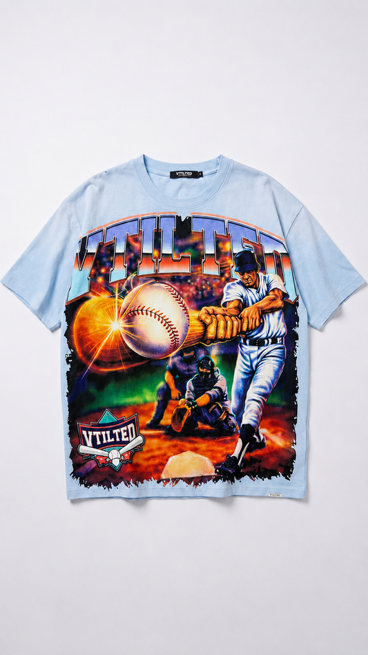 Vtilted "Homerun" Blue Wash T-Shirt