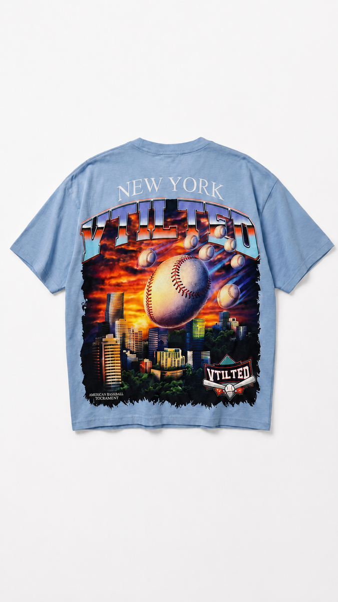 Vtilted "Homerun" Blue Wash T-Shirt