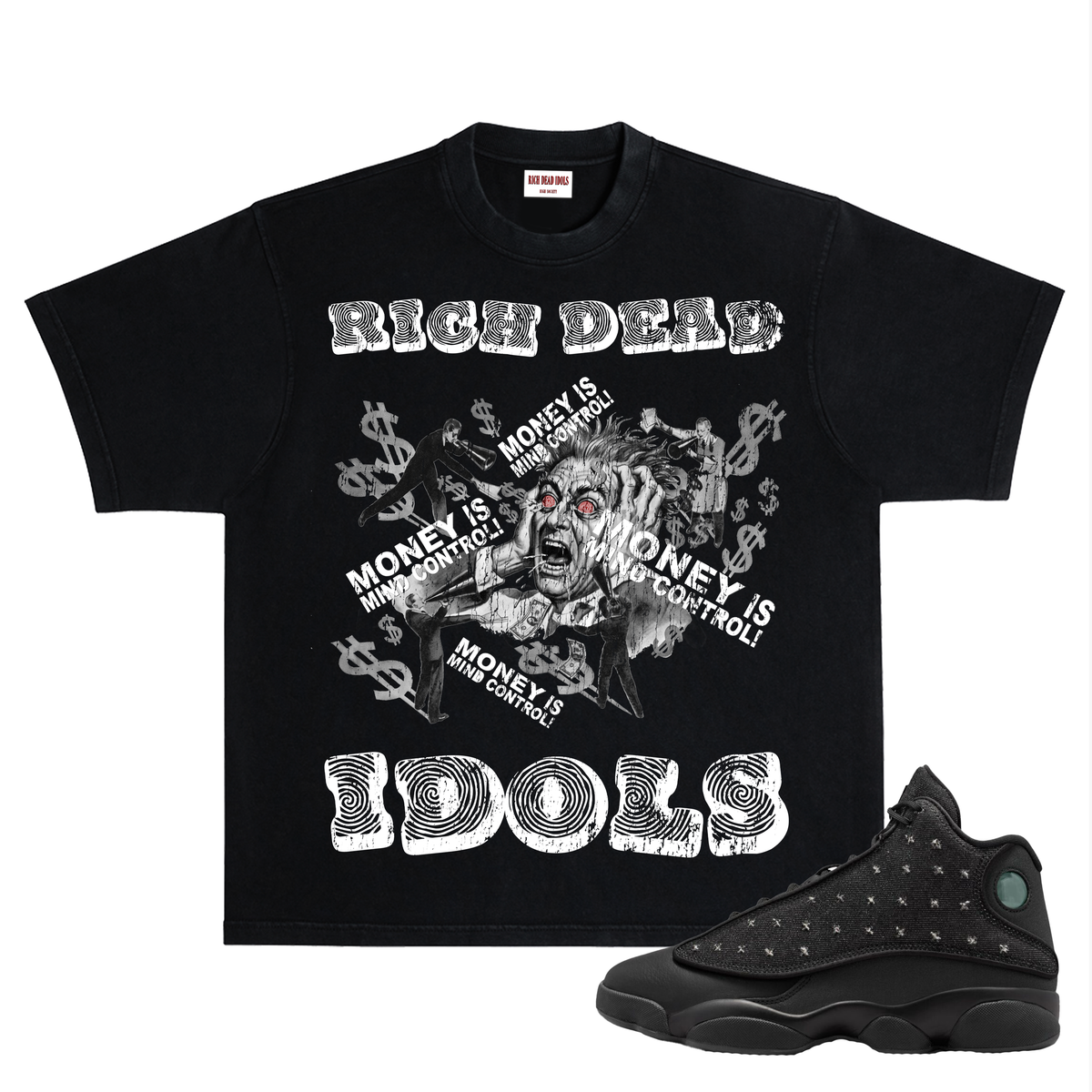 Rich Dead Money Is Mind Control T-Shirt Black