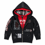 Elite Premium Double Layer Royal Kids Black Zip-Up