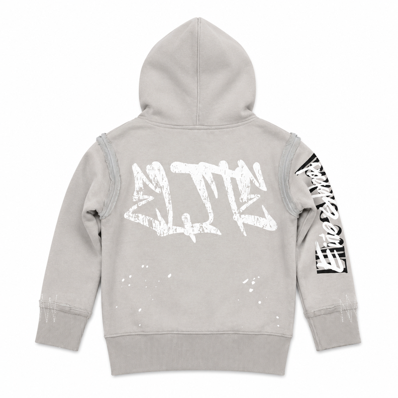 Elite Premium Double Layer Royal Kids Grey Zip-Up