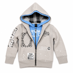 Elite Premium Double Layer Royal Kids Grey Zip-Up