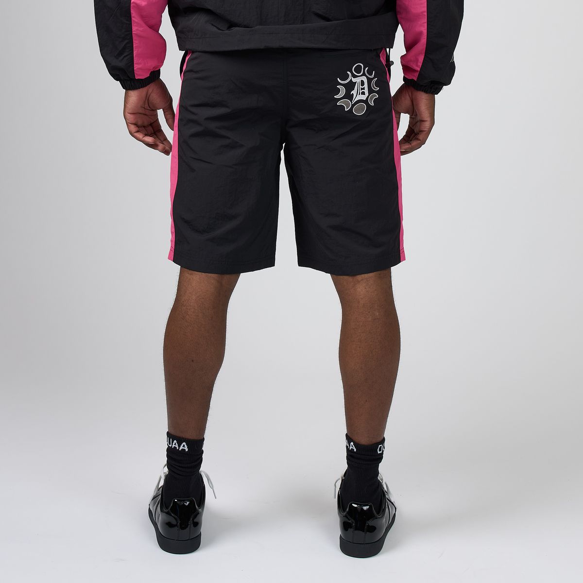 DUAA  Cyber Short Set With Jacket Black /Pink