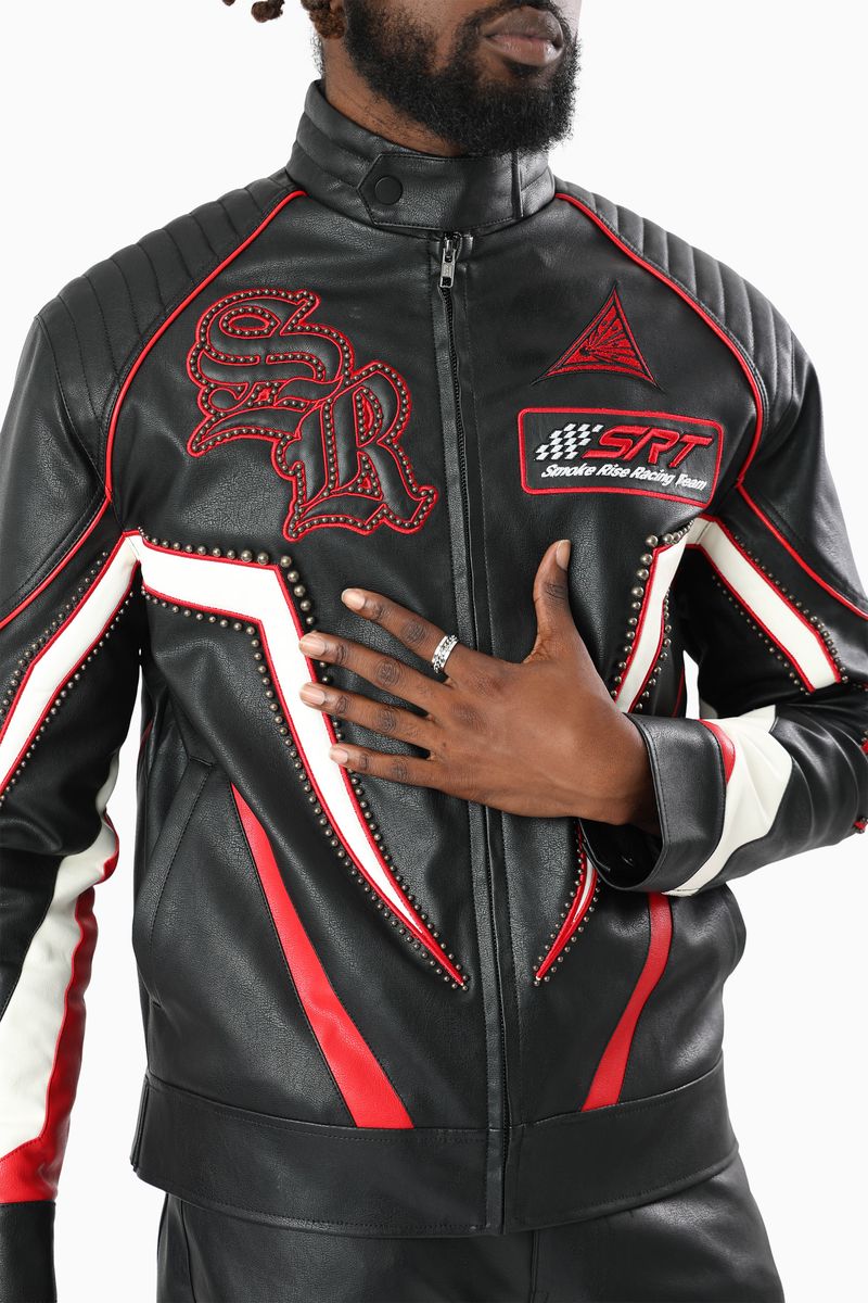 Smoke Rise Club Circuit Racing Pu Jacket