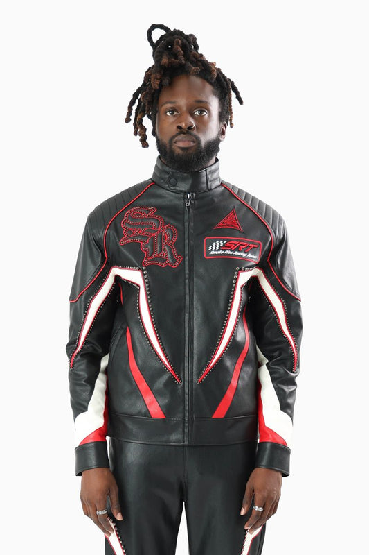 Smoke Rise Club Circuit Racing Pu Jacket