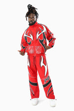 Smoke Rise Power Red  Windbreaker Set