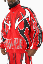 Smoke Rise Power Red  Windbreaker Set