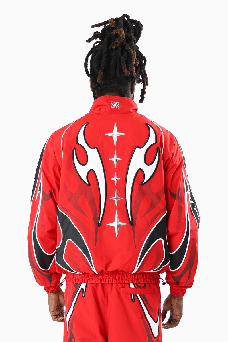 Smoke Rise Power Red  Windbreaker Set
