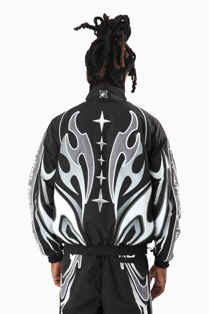 Smoke Rise Power Black Windbreaker Set