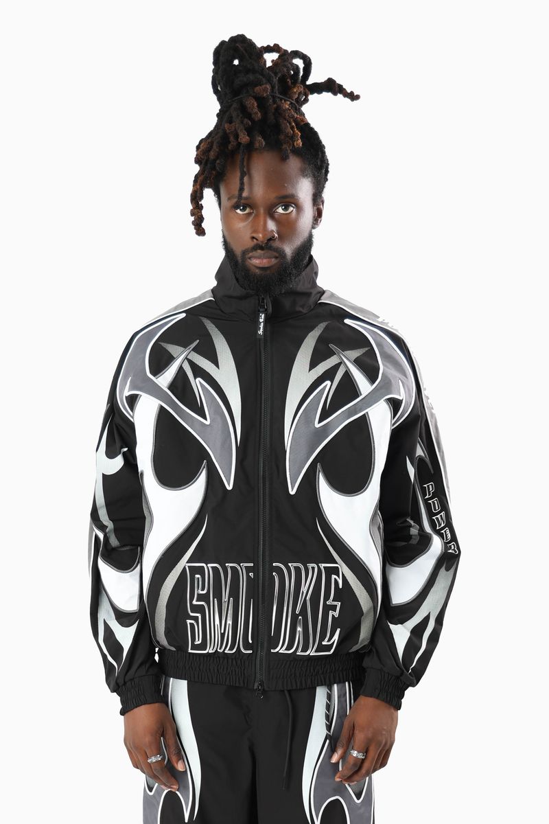 Smoke Rise Power Black Windbreaker Set