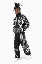Smoke Rise Power Black Windbreaker Set