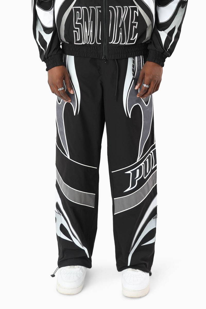 Smoke Rise Power Black Windbreaker Set
