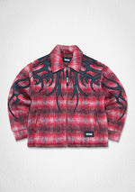 First Row Shadow Worship Crimson Plaid Red  Jacket