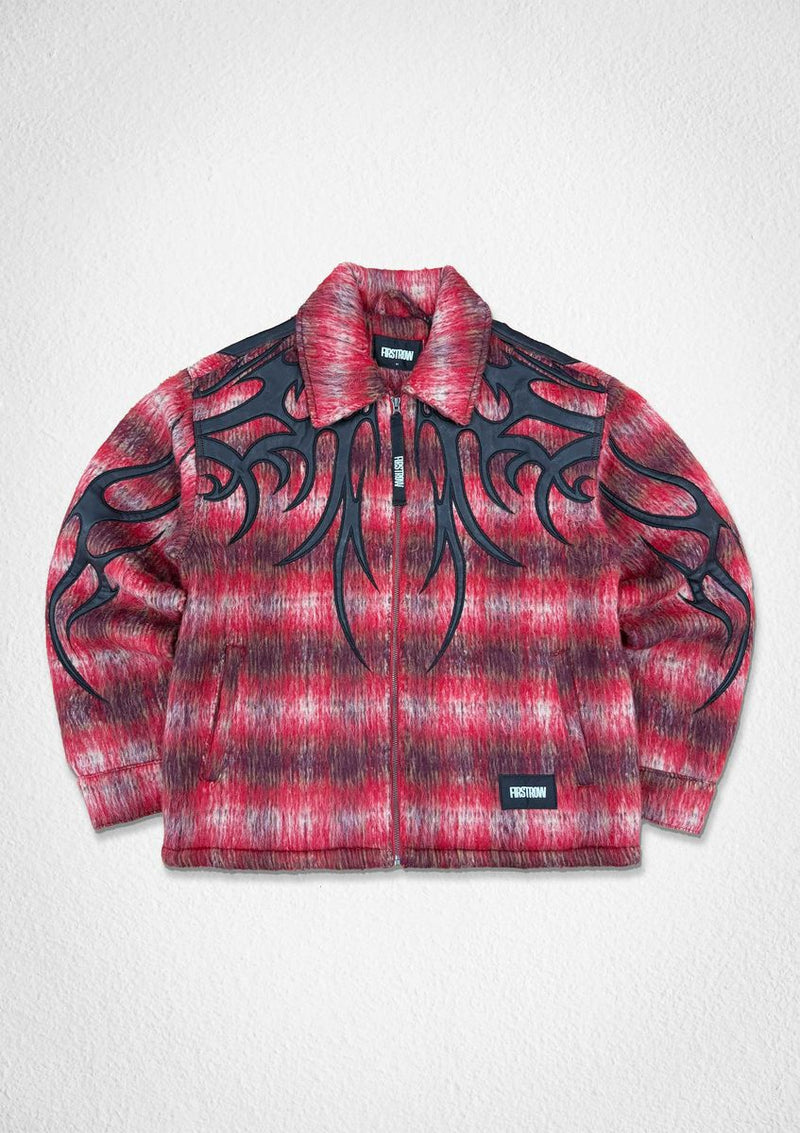 First Row Shadow Worship Crimson Plaid Red  Jacket