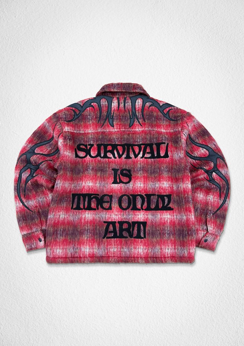 First Row Shadow Worship Crimson Plaid Red  Jacket