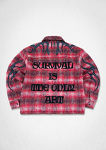 First Row Shadow Worship Crimson Plaid Red  Jacket