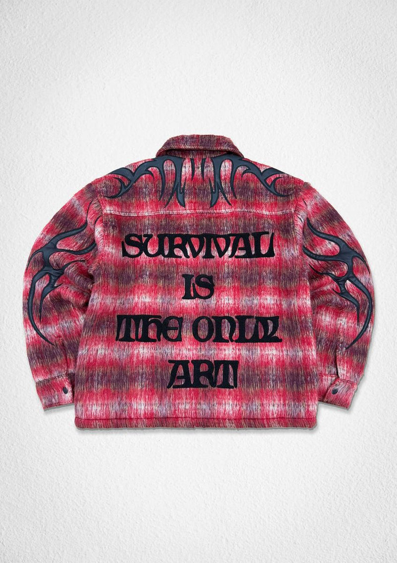 First Row Shadow Worship Crimson Plaid Red  Jacket