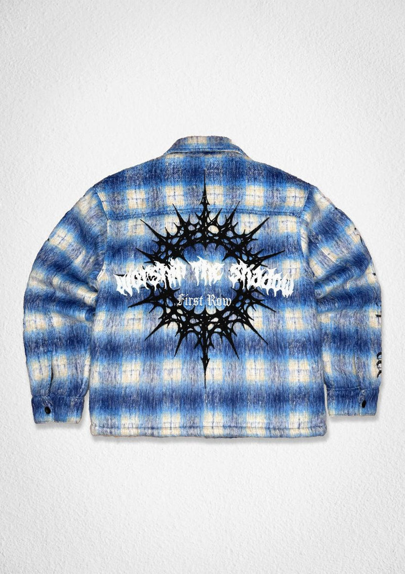 First Row Shadow Worship Twin Snakes Blue Jacket