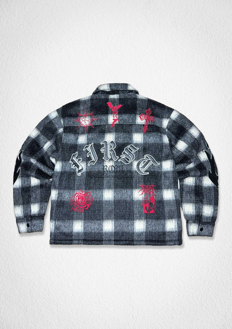 First Row WorldShip Midnight Flame Black Jacket