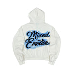 Mixed Emotion White “Cupid’s Arrow” Zip up Hoodie