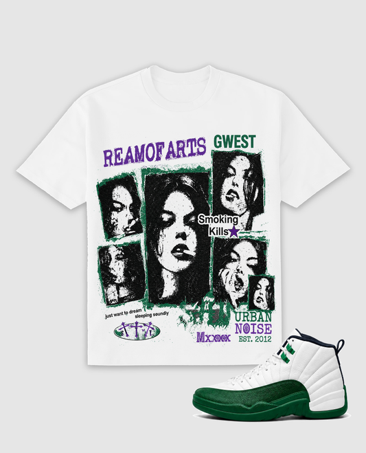 G West Ream Of Arts White / Green Purple T-Shirt