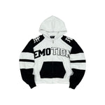 Mixed Emotion White “Varsity” Zip up Hoodie