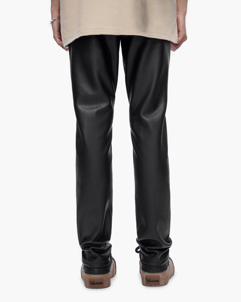 Valabasas Mr.Slim Black Leather Jeans