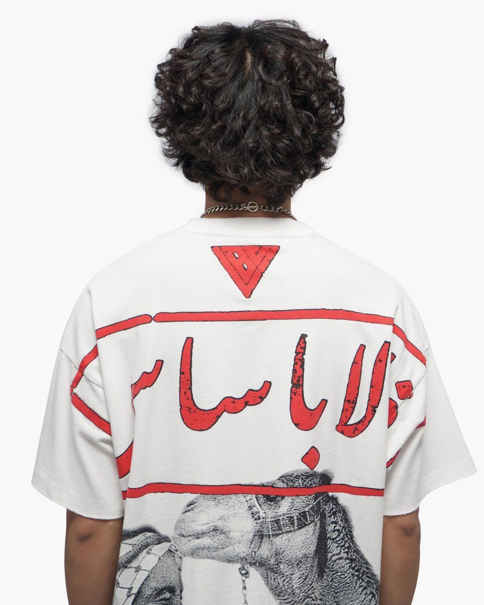 Valabasas  Camel Grey Tee White