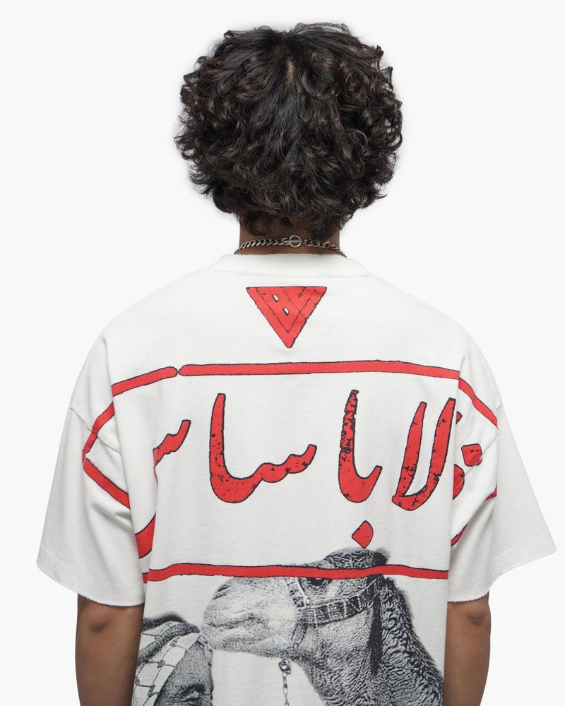 Valabasas  Camel Grey Tee White