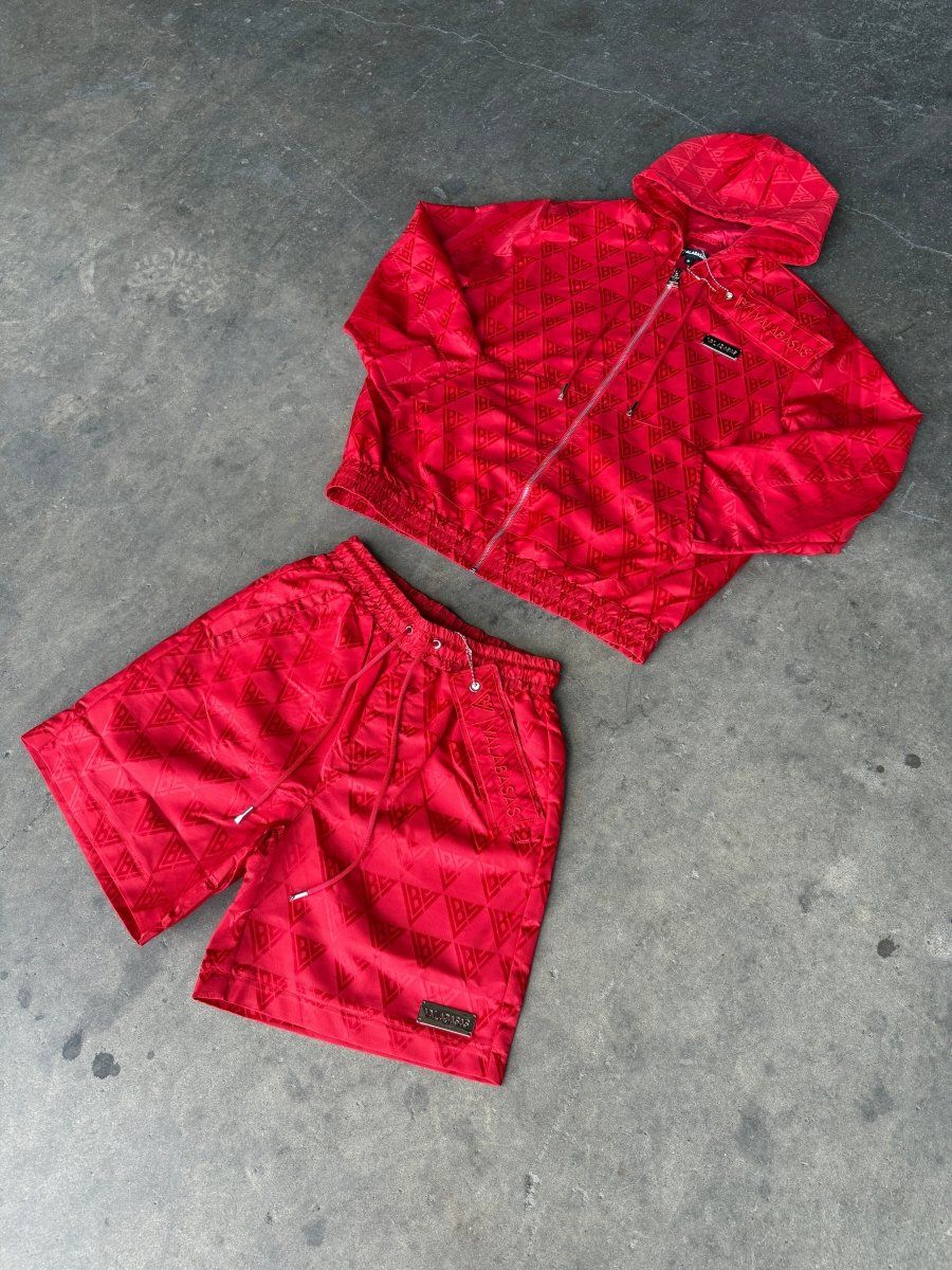 Valabasas Monogram 2.0 Red Windbreaker Set