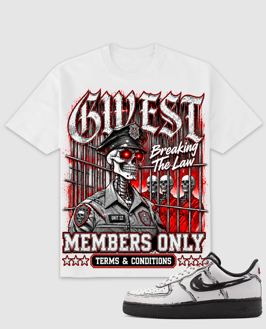 G West Breaking The law White/Red T-Shirt