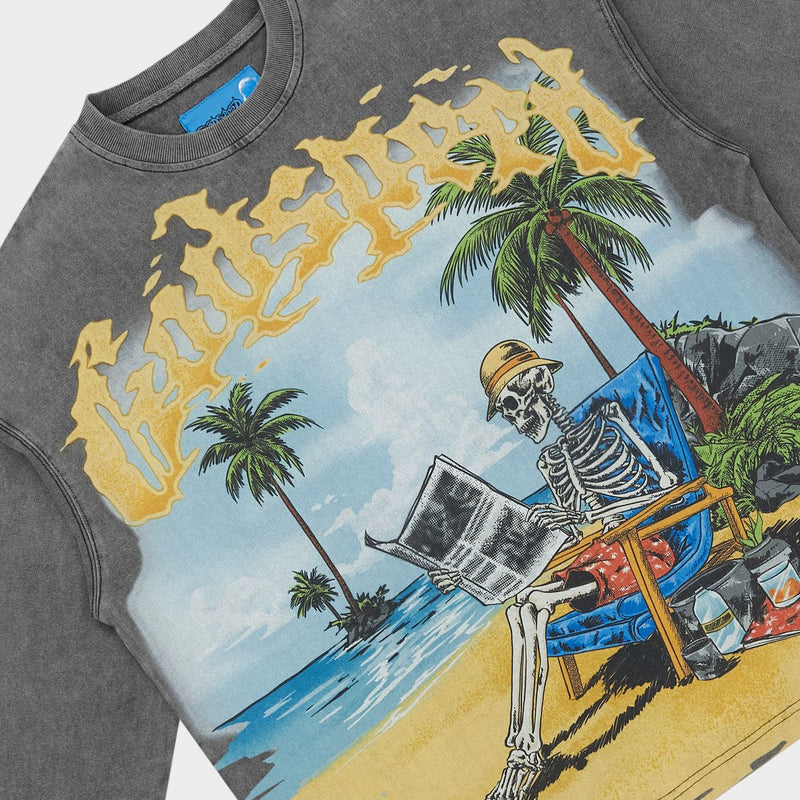 Godspeed Skeleton Beach II LS T-shirt NG (Grey Wash)